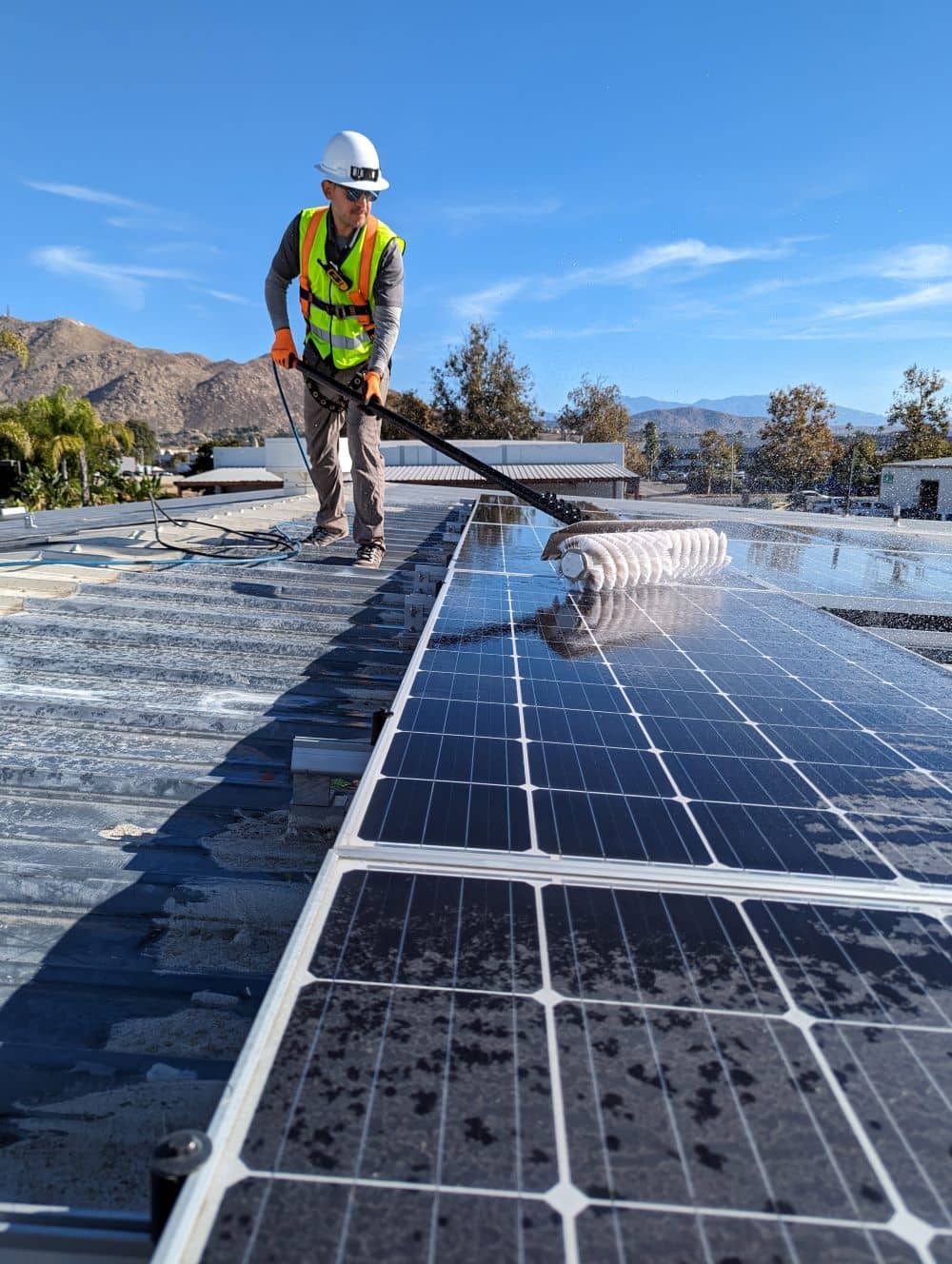 solar panel cleaning